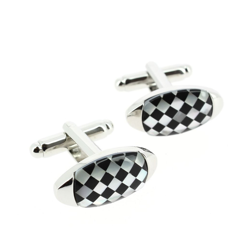 Boutons de manchette, Gherkin en Onyx et nacre