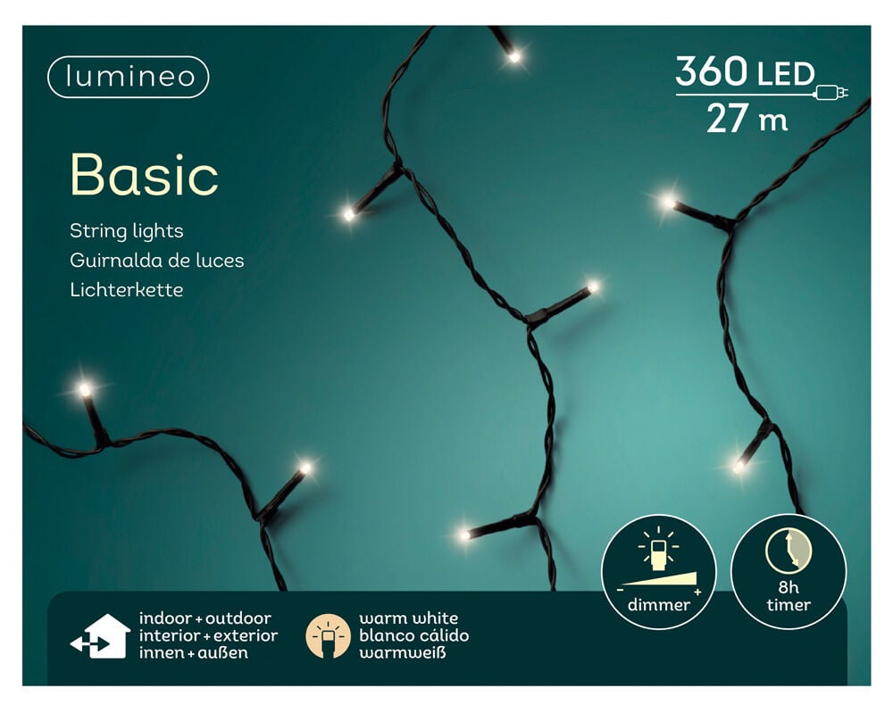 Lumineo Basic - Kerstboomverlichting - 360 - Warm wit - 2700 cm