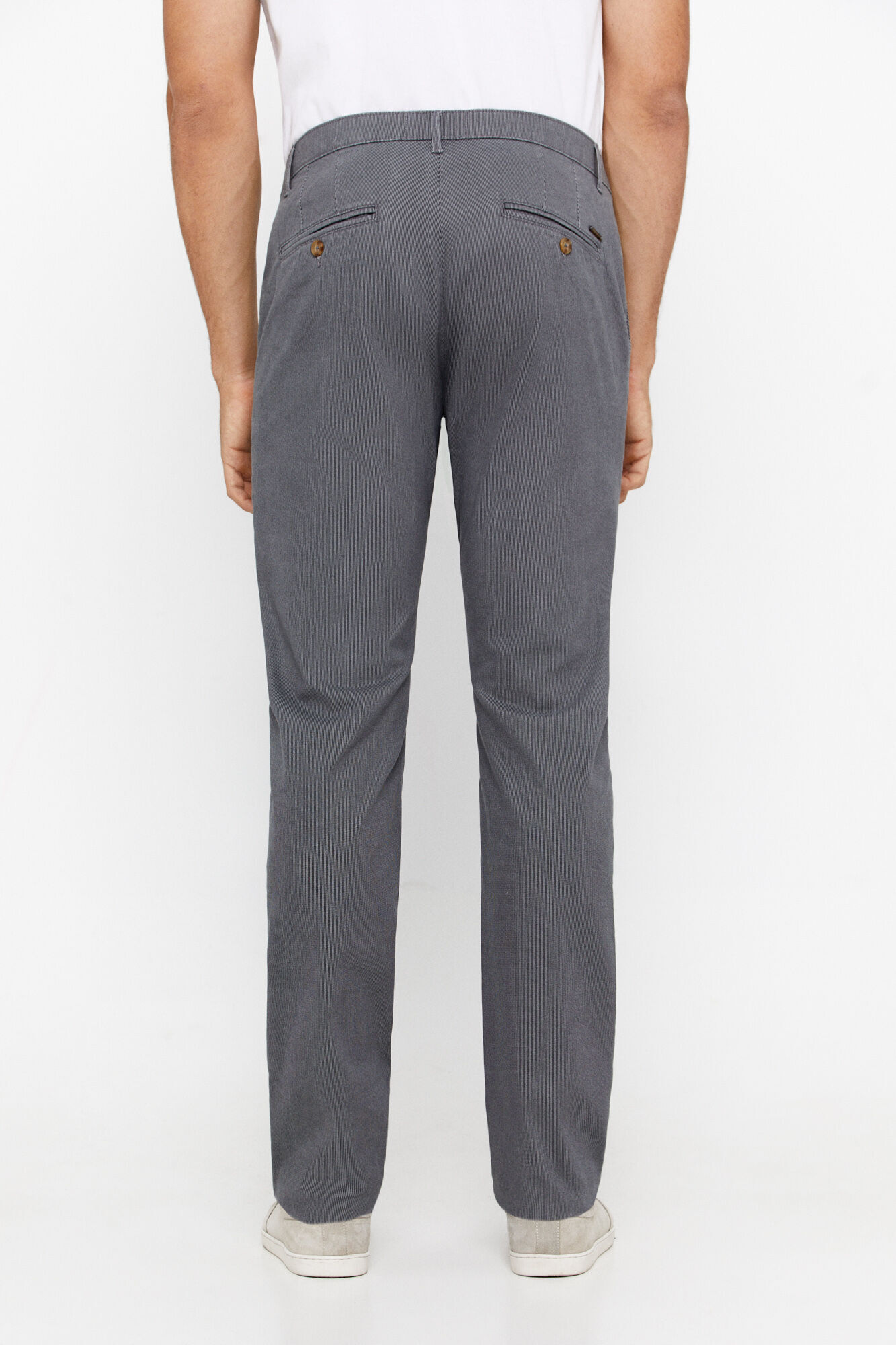 Calça chino estampada de corte slim