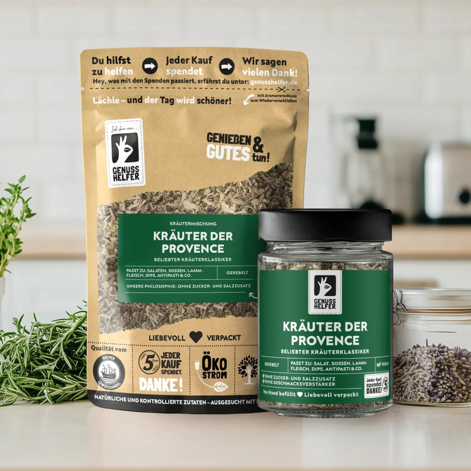 Kräuter der Provence, gerebelt, 3er Pack