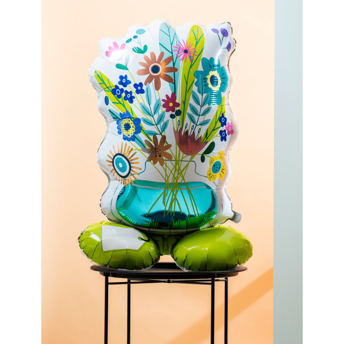 Bloemen Helium Ballon Met Standaard Leeg 77cm