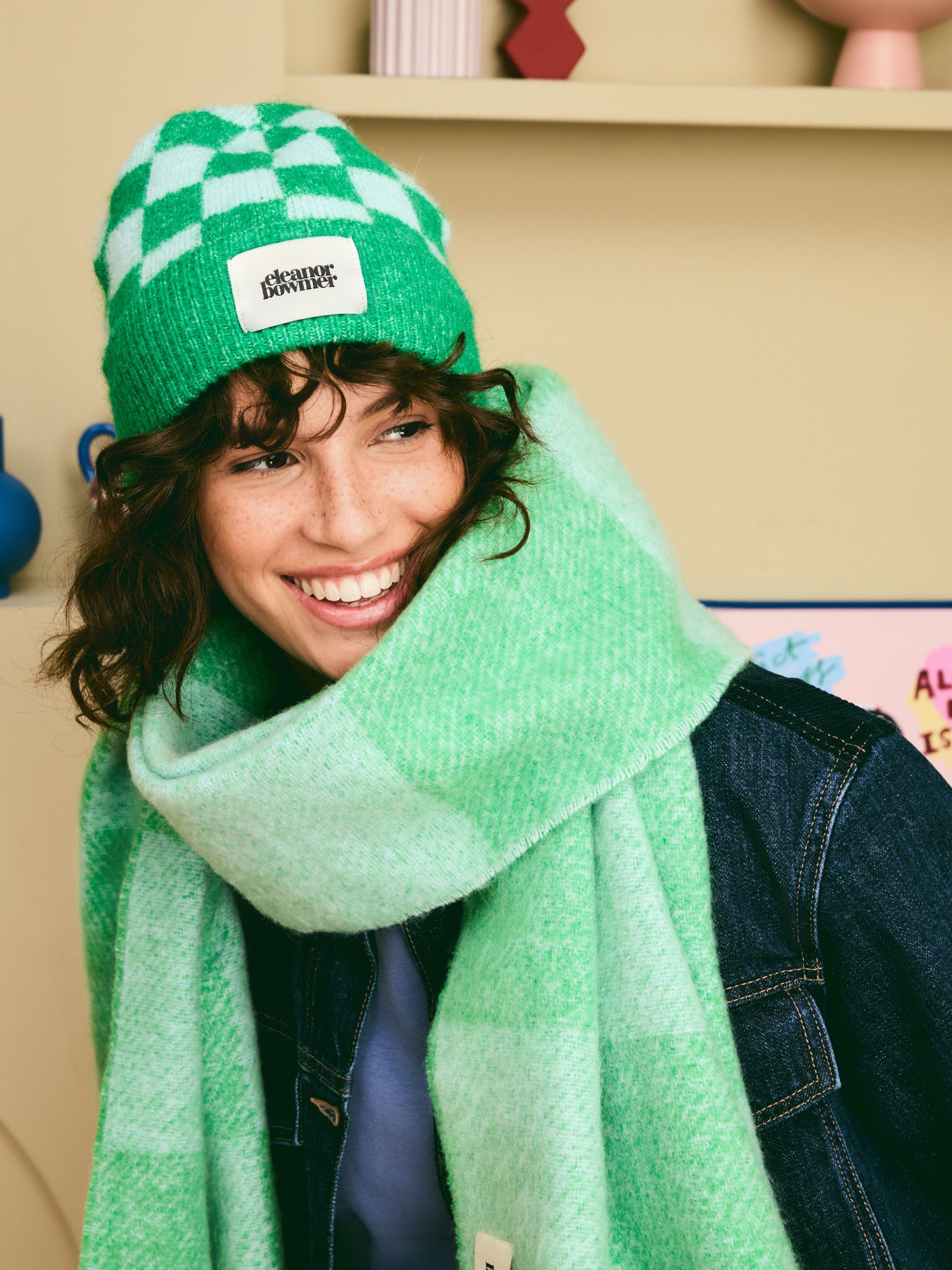 Eleanor Bowmer Check Beanie