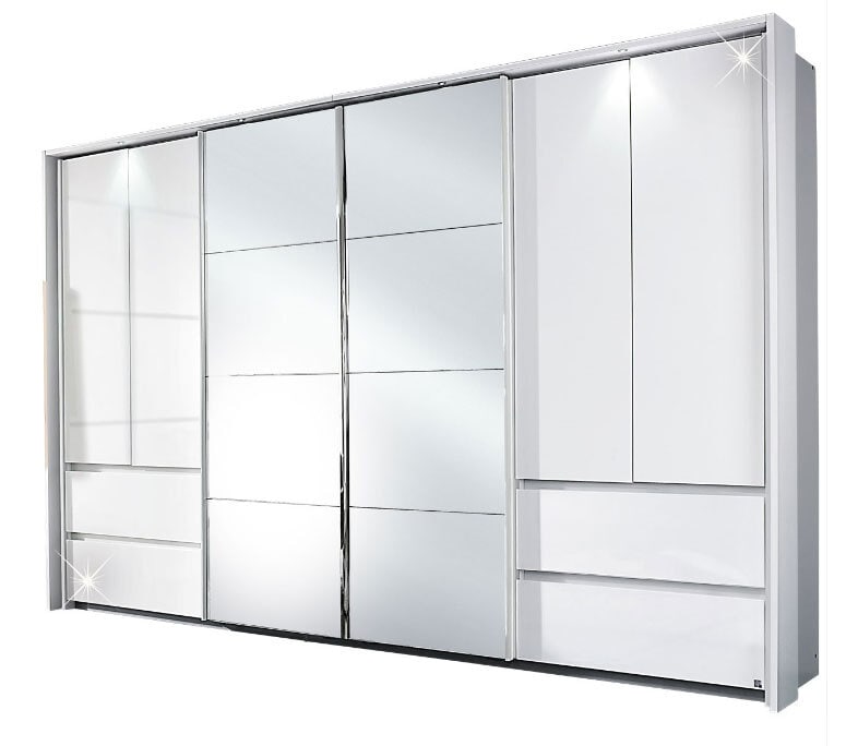 Schwebetürenschrank Fulda Weiß ca. 315 x 211 x 62 cm