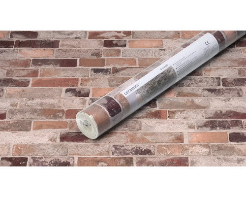 Wandbekleding PVC Keramiek Tisa roodbruin 67,5 x 400 cm