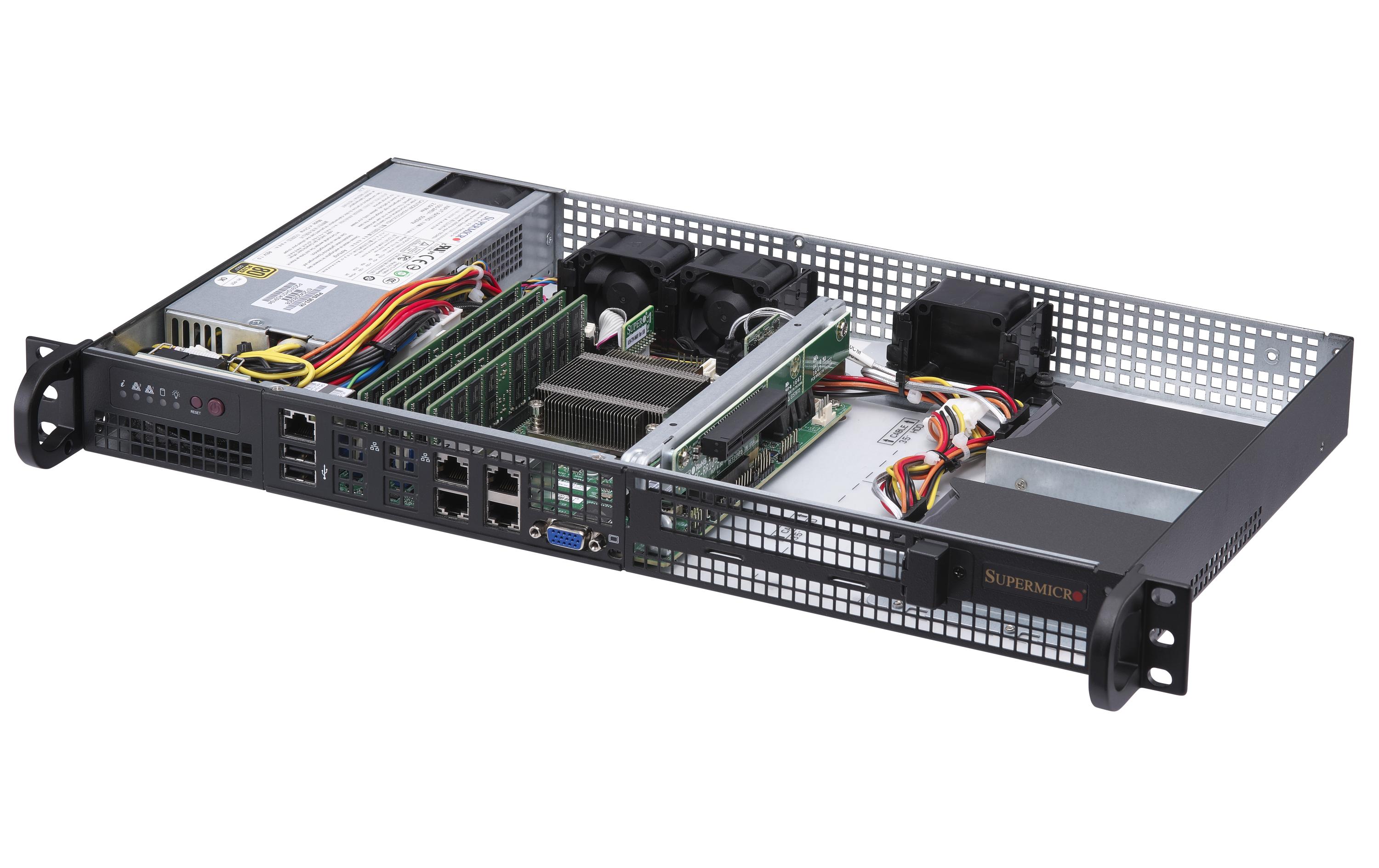 Barebone 5019A-FTN4<br>Server-Barebone, 1 HE, 2x 3.5