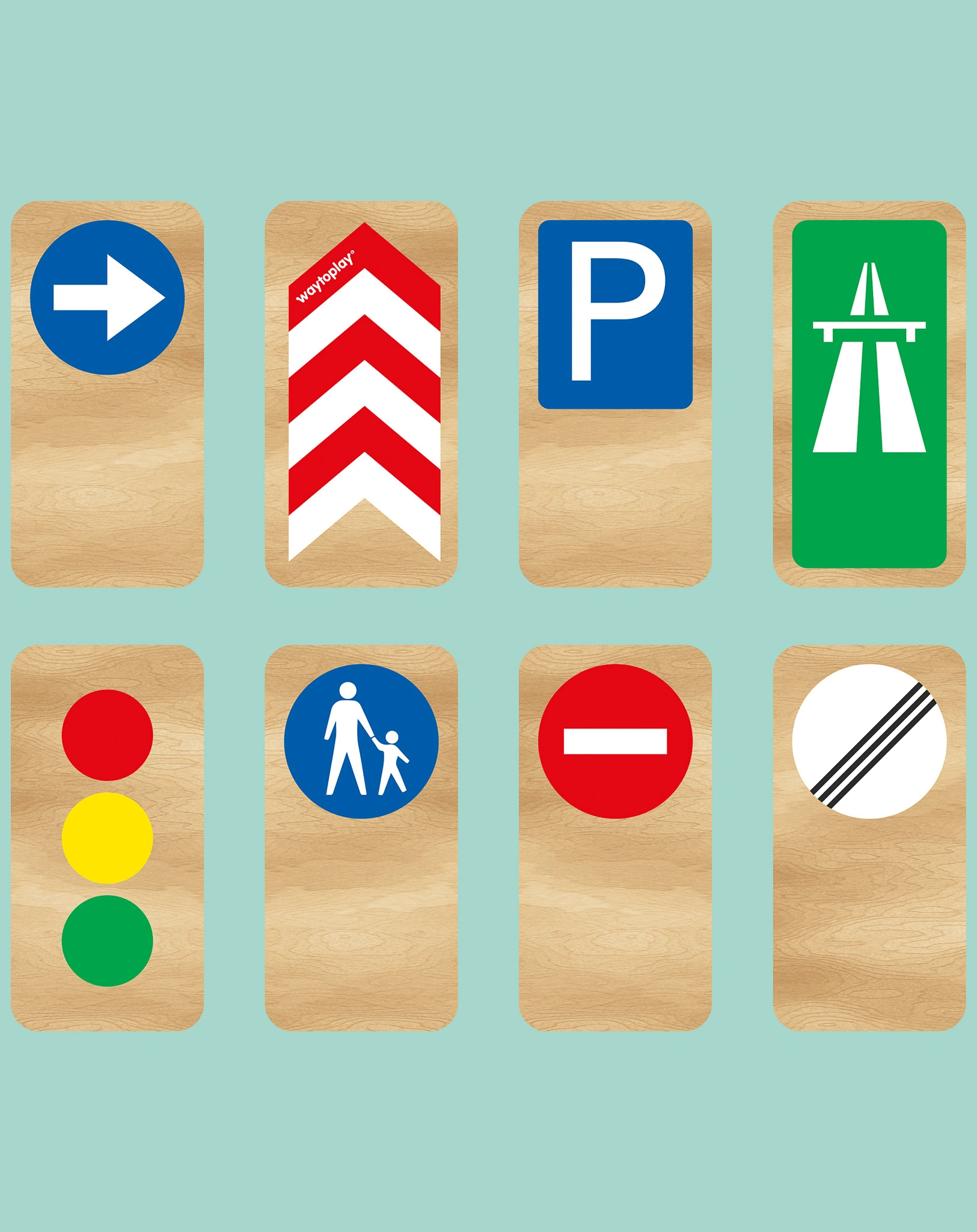 Spielstraßenzubehör ROADBLOCKS - VERKEHRSSCHILDER 8-teilig