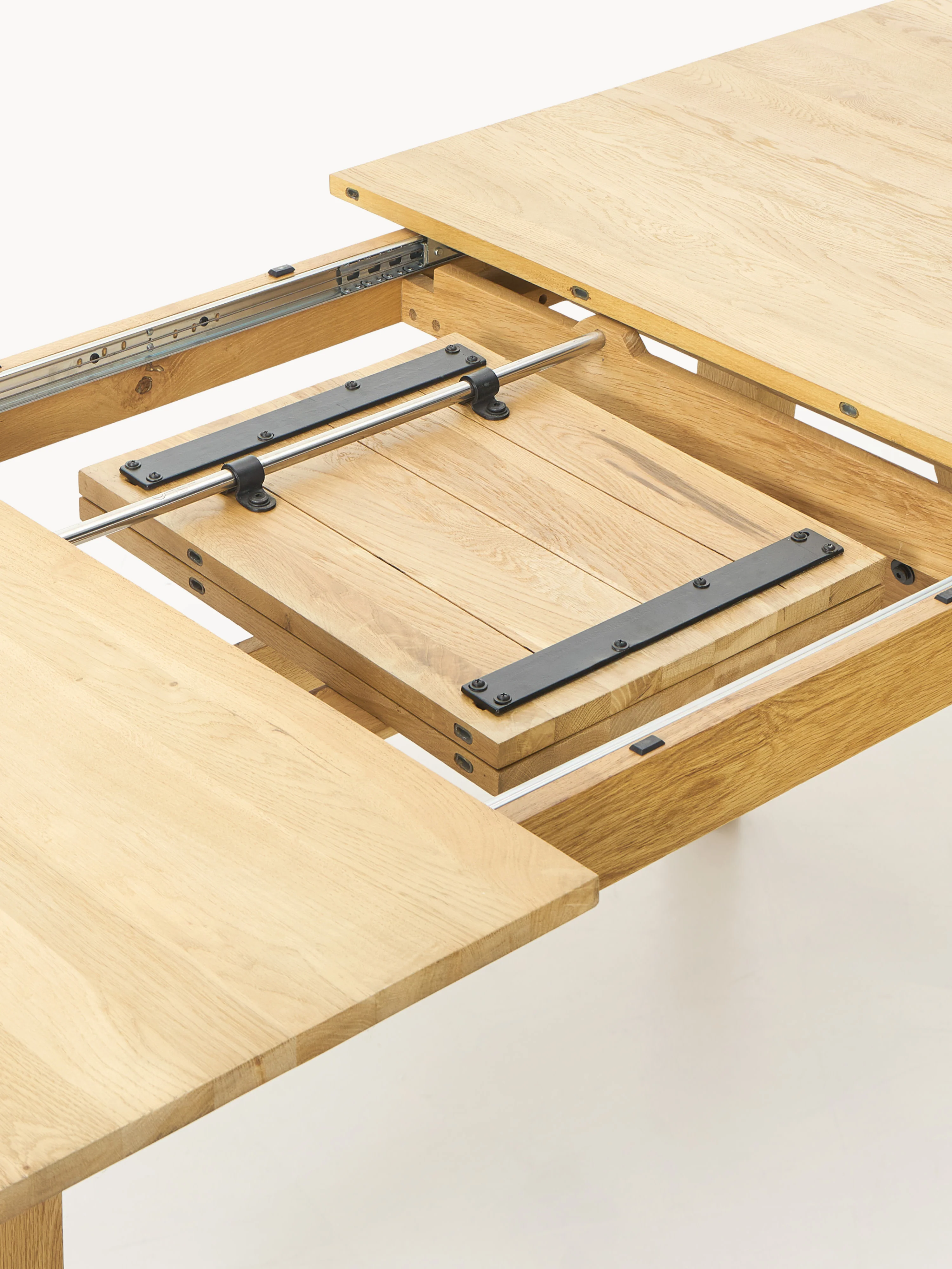 Uitschuifbare eettafel Ethan, in verschillende formaten