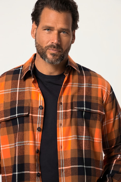 Karo-Flanellhemd, Langarm, Modern Fit, Kentkragen, bis 8 XL