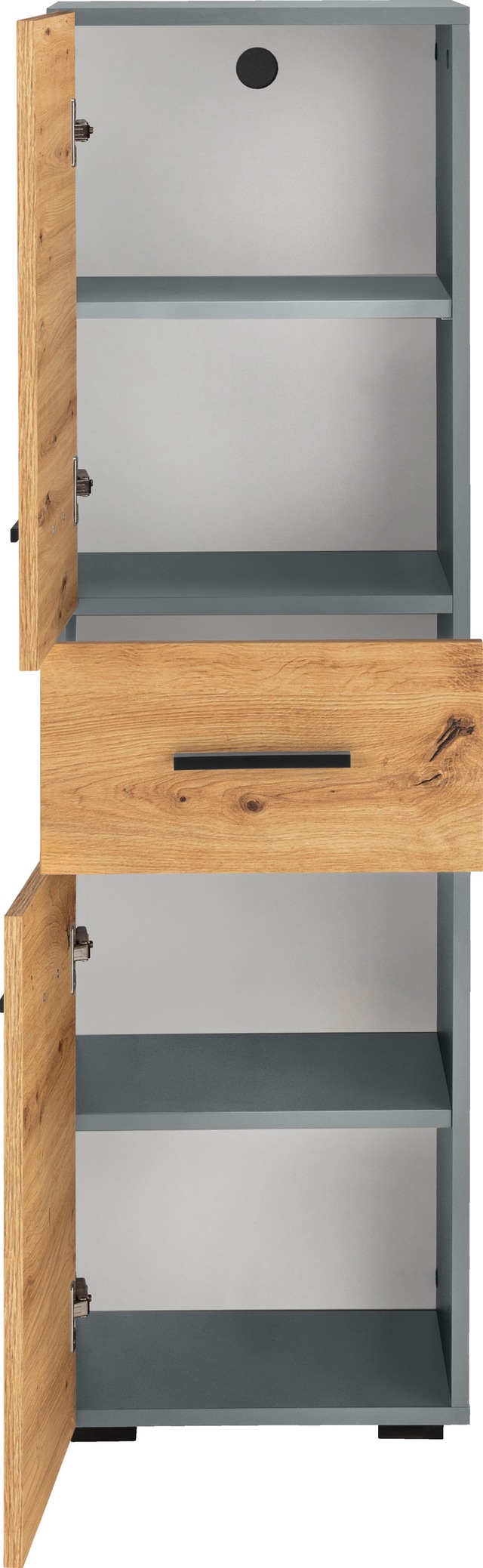 INOSIGN Midischrank »Skara« verstellbarer Einlegeböden hinter jeder Tür, Breite 38 cm, Höhe 130 cm