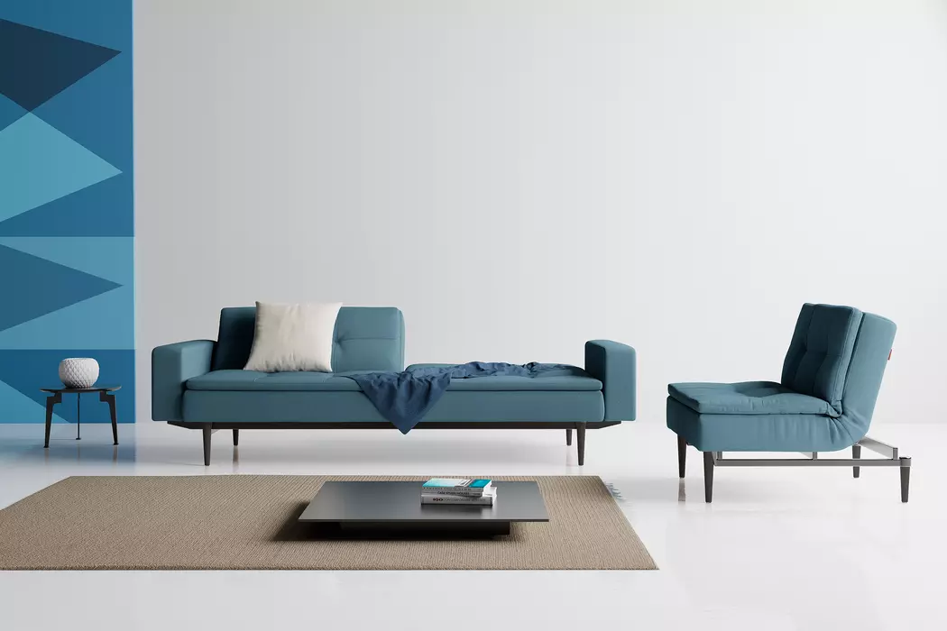 Schlafsofa mit Armlehnen Dublexo Styletto schwarz