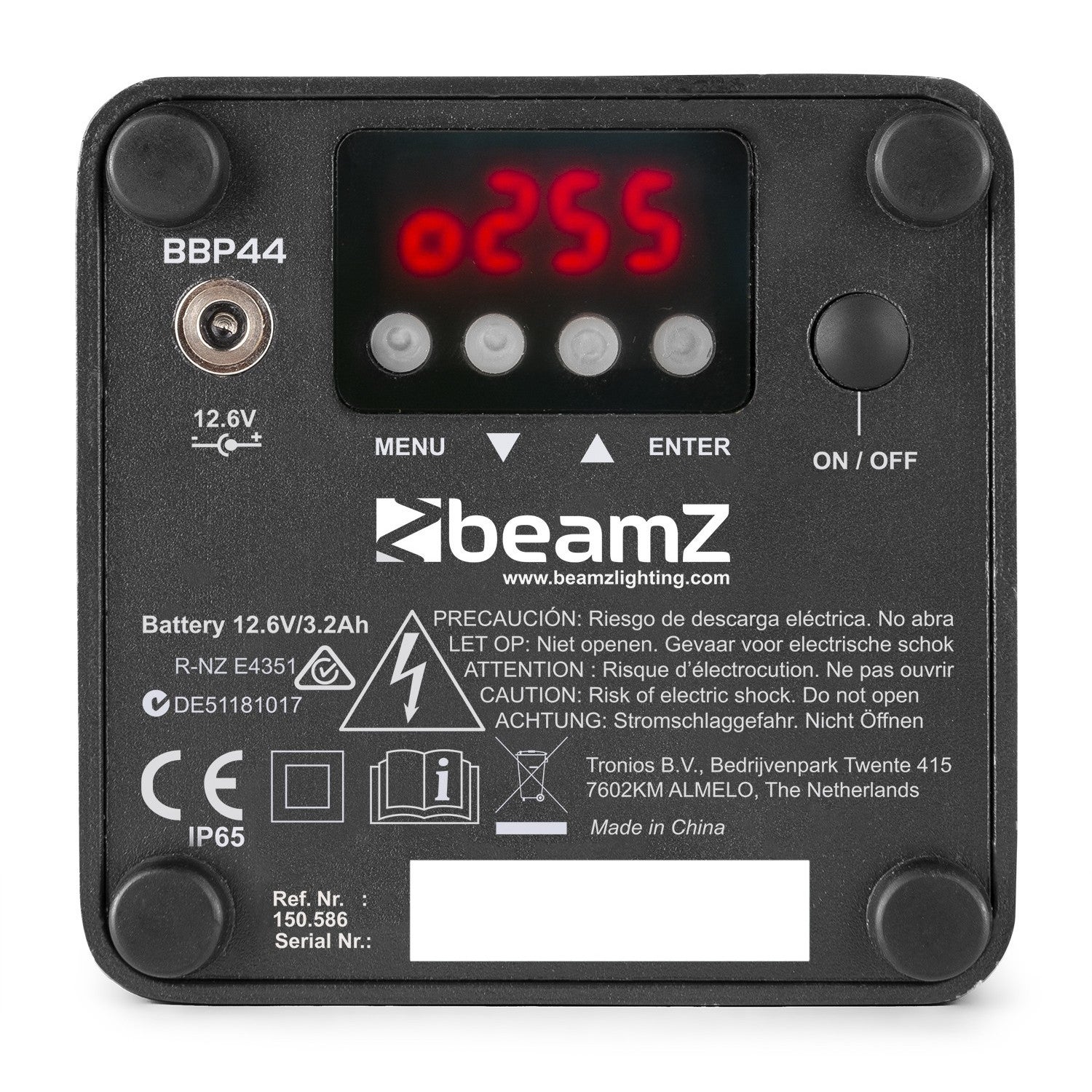BeamZ BBP44 uplight par accu-verlichting