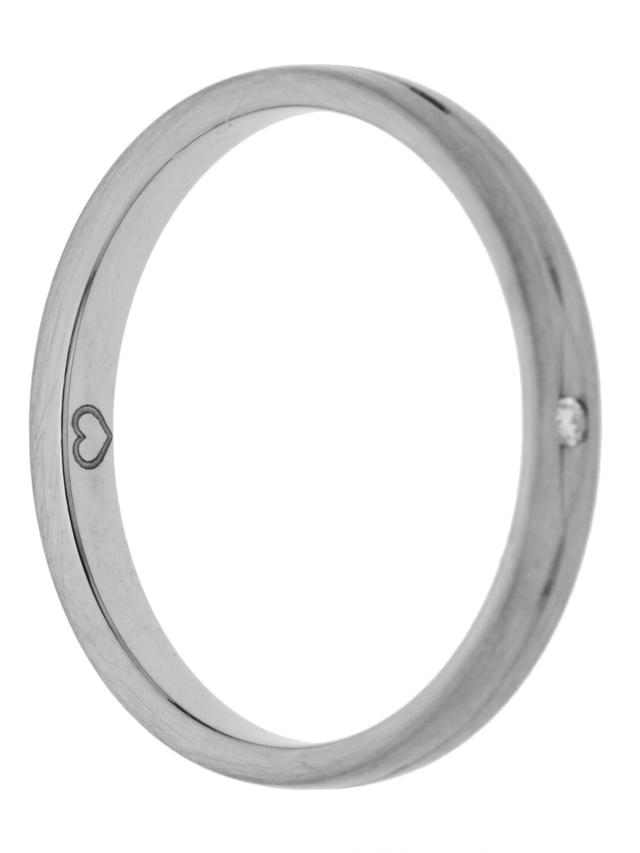 Atelier Kroll Band-Ring, Brillant, Platin 600, eismattiert