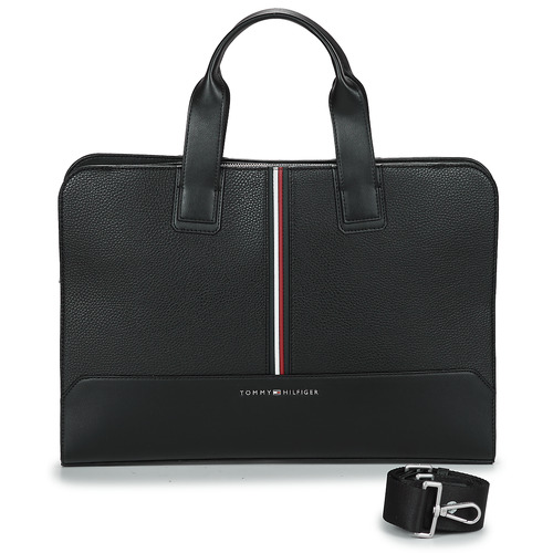 Tommy Hilfiger - TH CENTRAL SLIM COMPUTER BAG - Noir