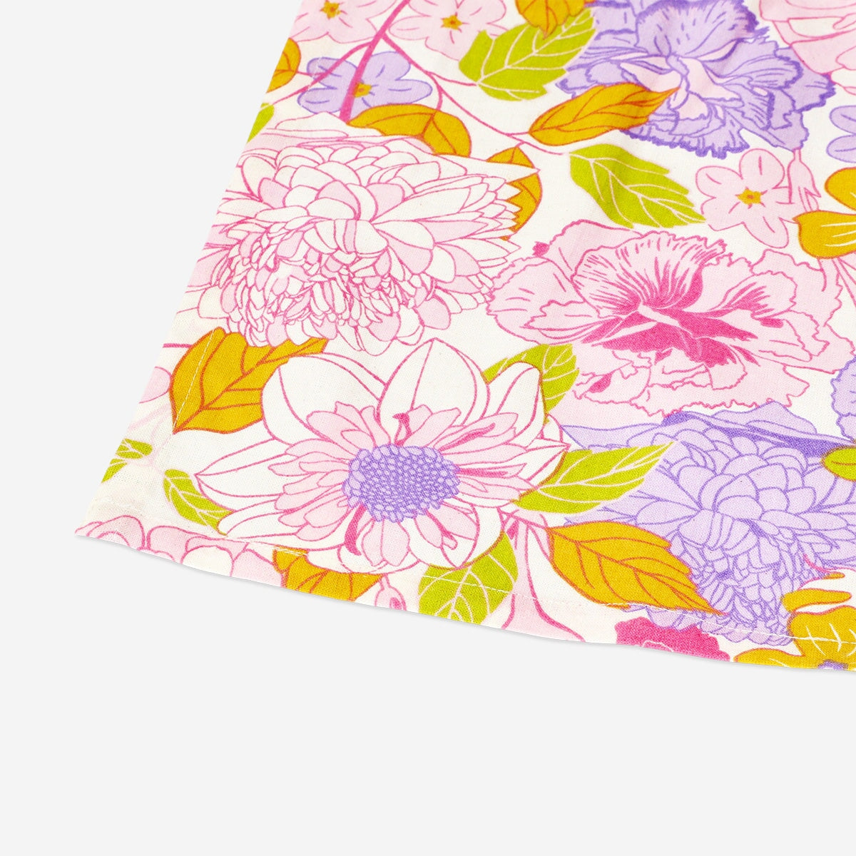 Dug med stort blomsterprint - 140 x 220 cm