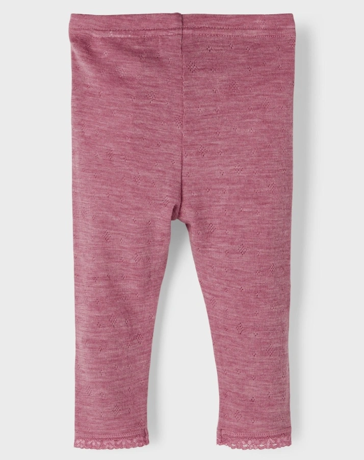Woll-Leggings NBFWANG in nostalgia rose