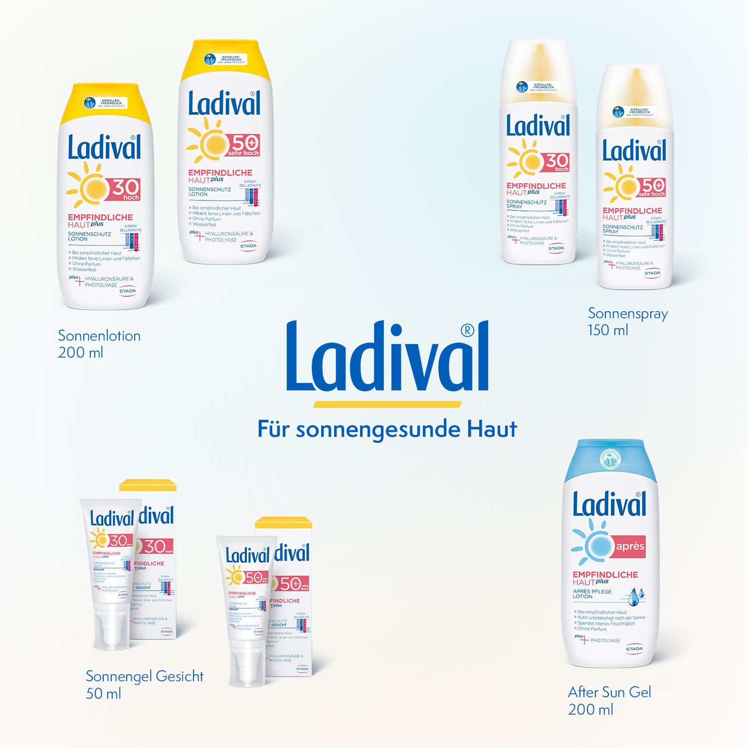 Ladival® Empfindliche Haut plus pflegendes Sonnenschutz Spray LSF 50+ mit Hyaluronsäure & Photolyase