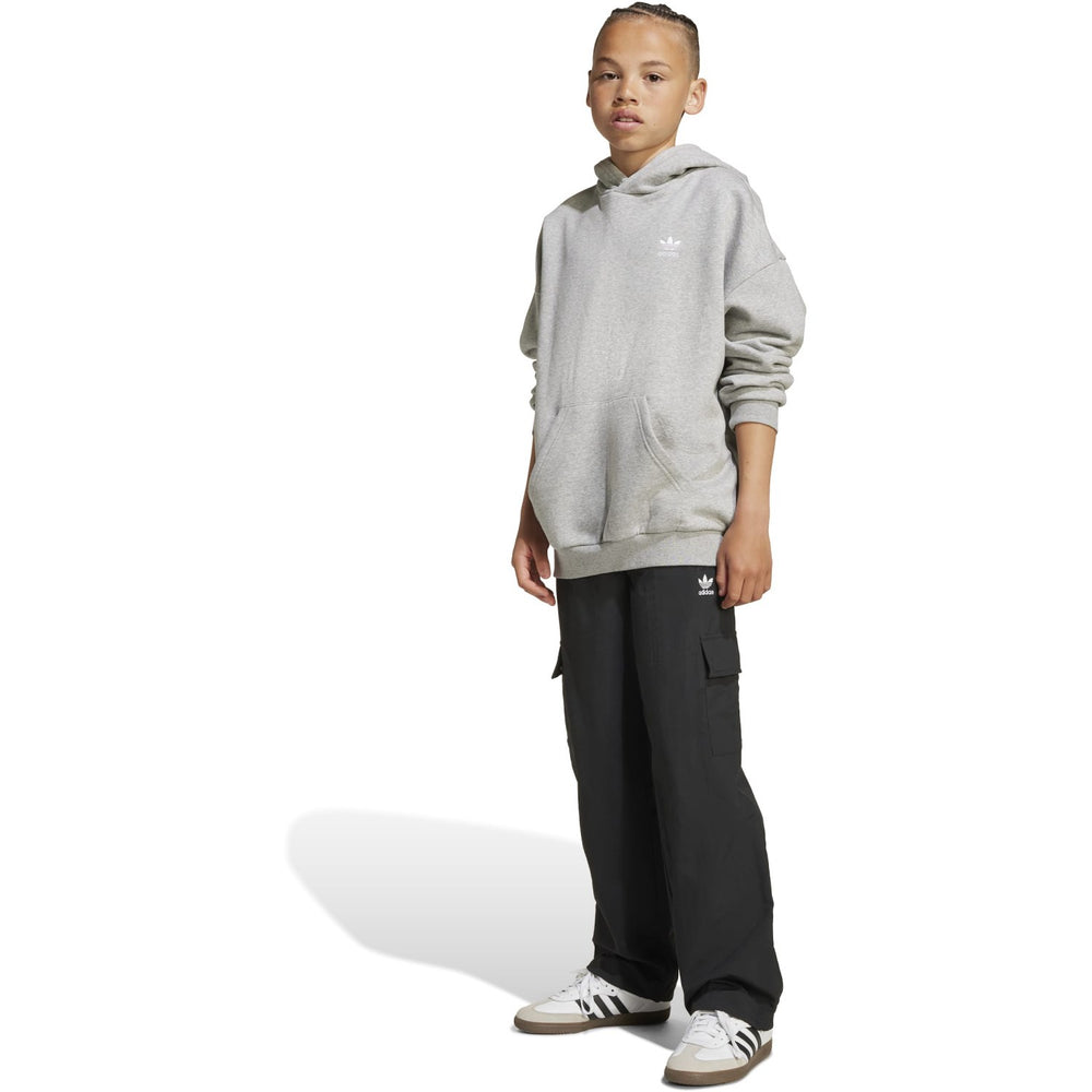 Køb adidas Originals Medium Grey Heather/White Loose Hættetrøje Fl
