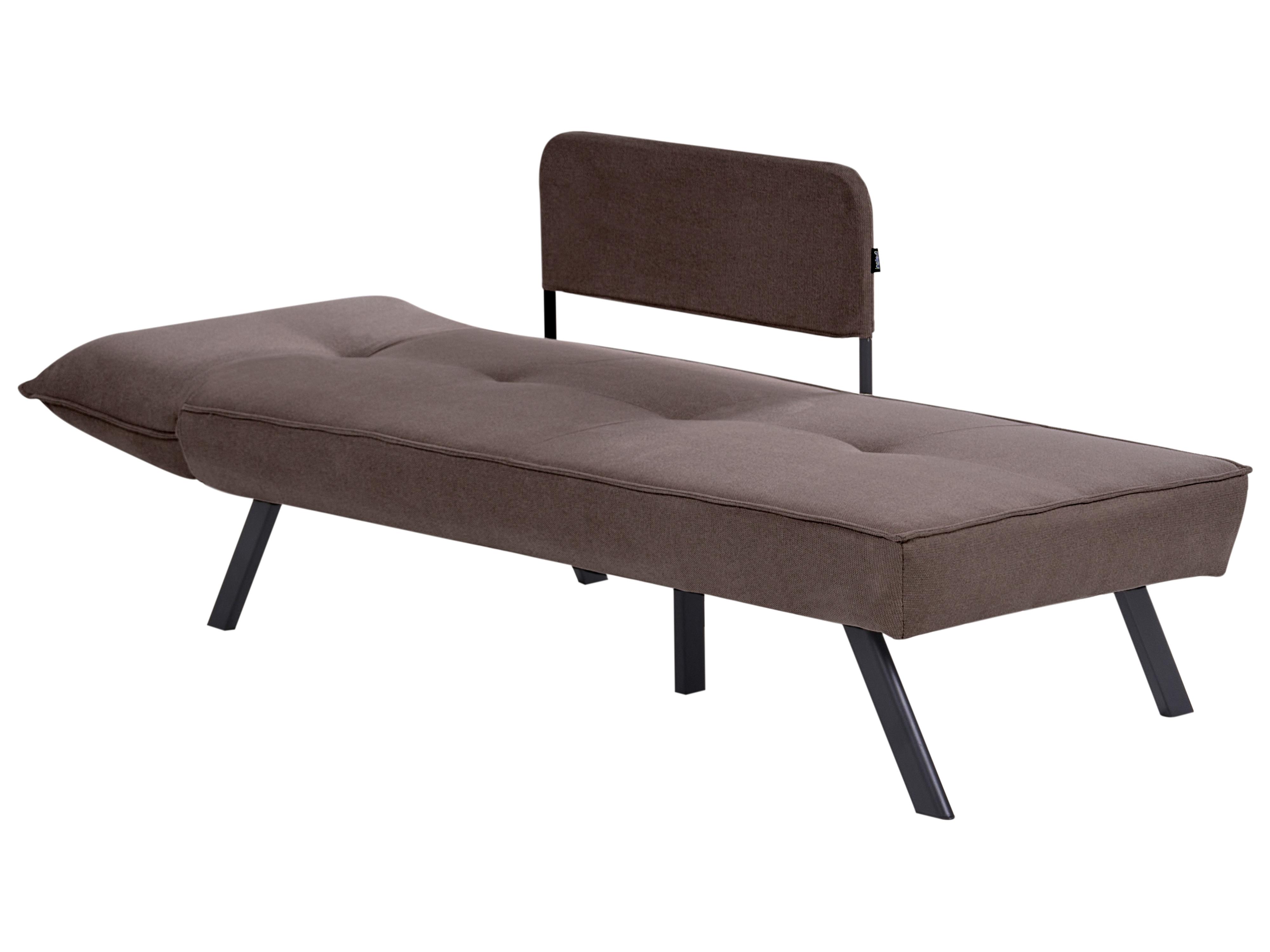 Linkszijdige chaise longue ROCAMADOUR Stof Bruin