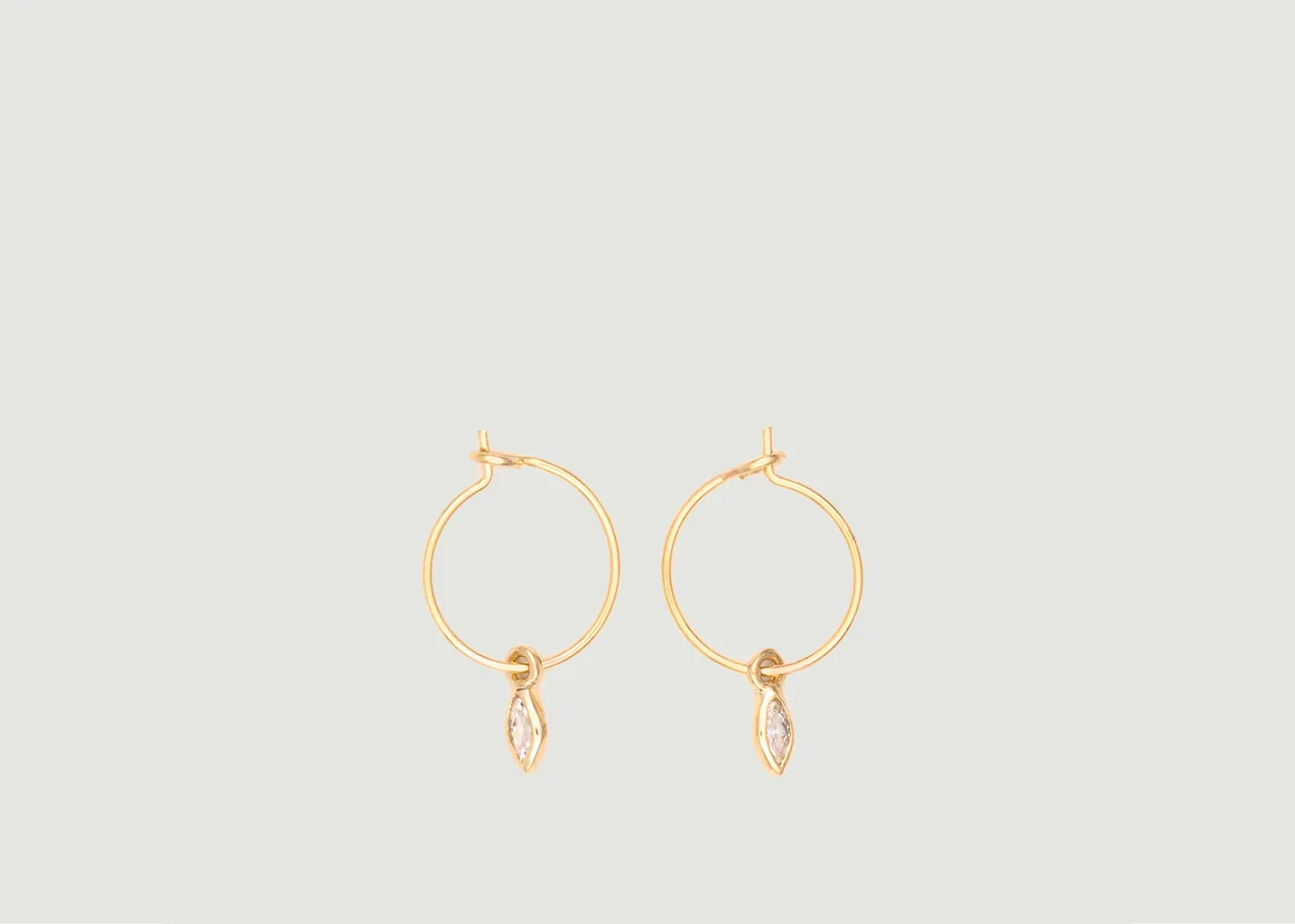 Boucles d'oreilles mini créoles laiton plaqué or Marquises Luj Paris