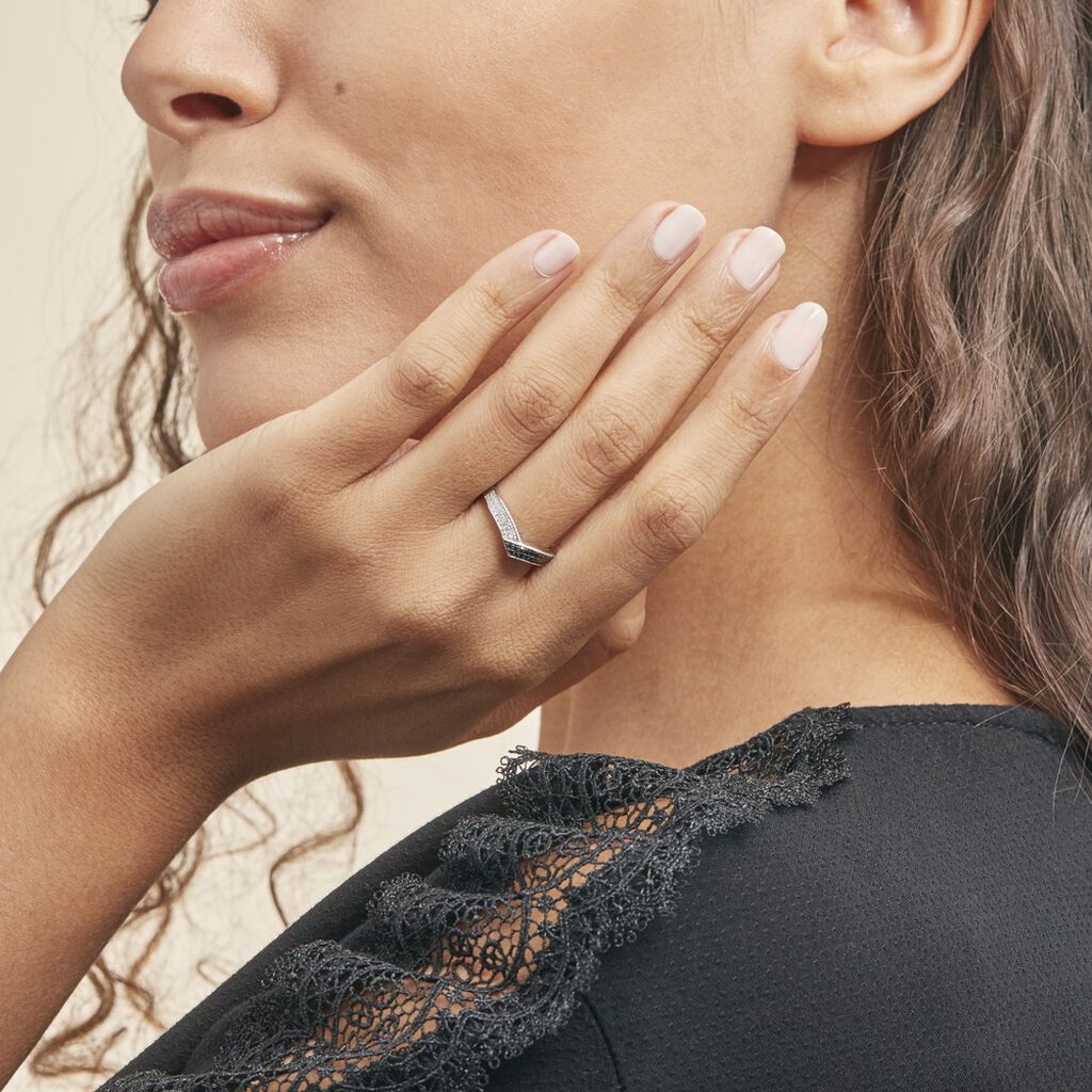 Bague Aile De Mouette Or Blanc Diamant
