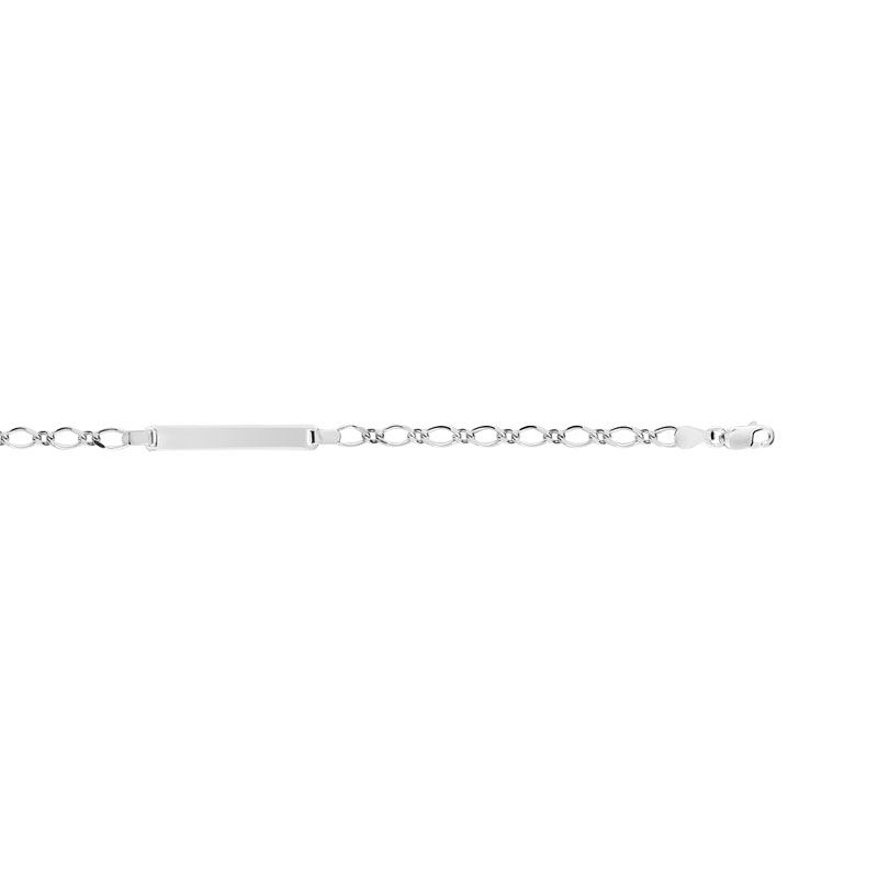 Bracelet identité argent 925 maille cheval personnalisable 18 cm