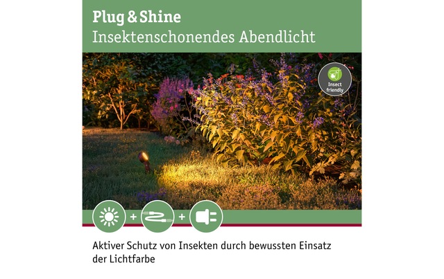 Paulmann Gartenleuchte »Plug & Shine Spot Sting« Warmweiss