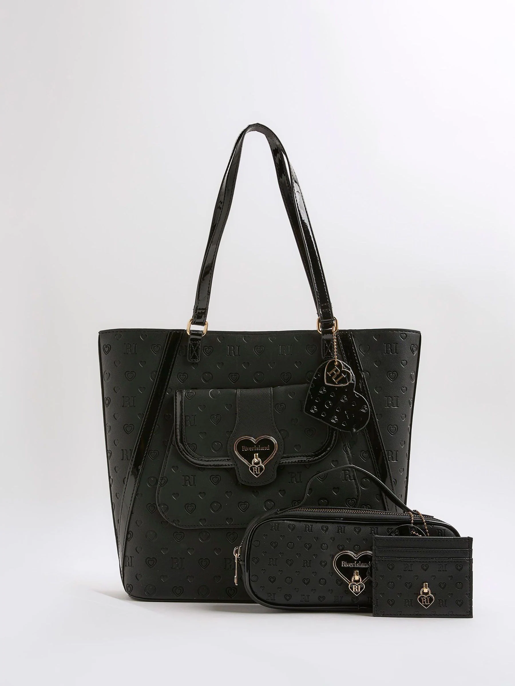 River Island Heart Lock Shopper Bundle Bag
