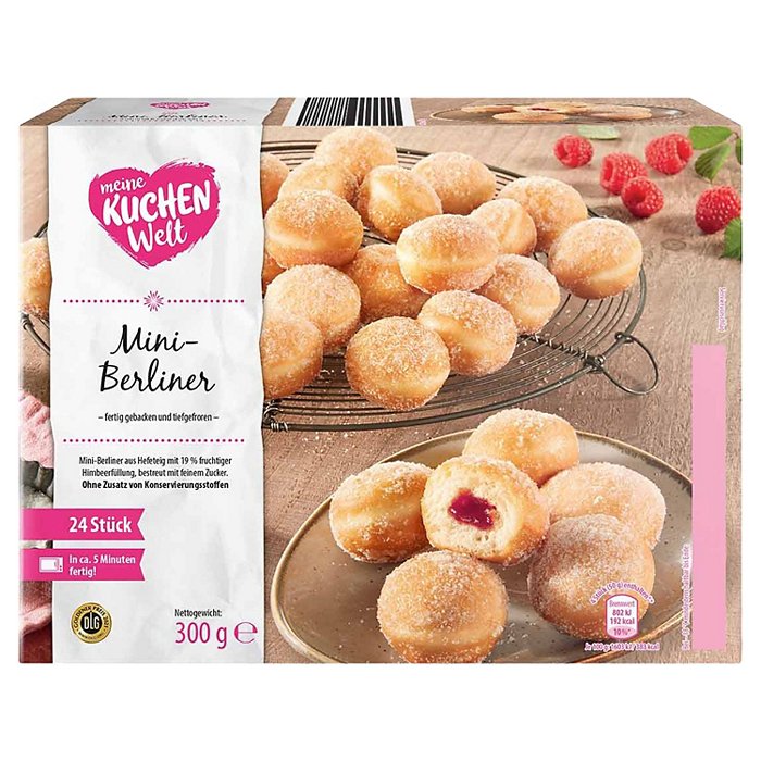 MEINE KUCHENWELT Kuchen-Party 300 g, Mini-Berliner Himbeere