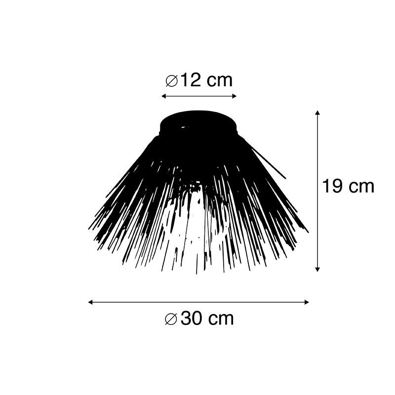Art Deco plafondlamp goud met lichteffect - Broom