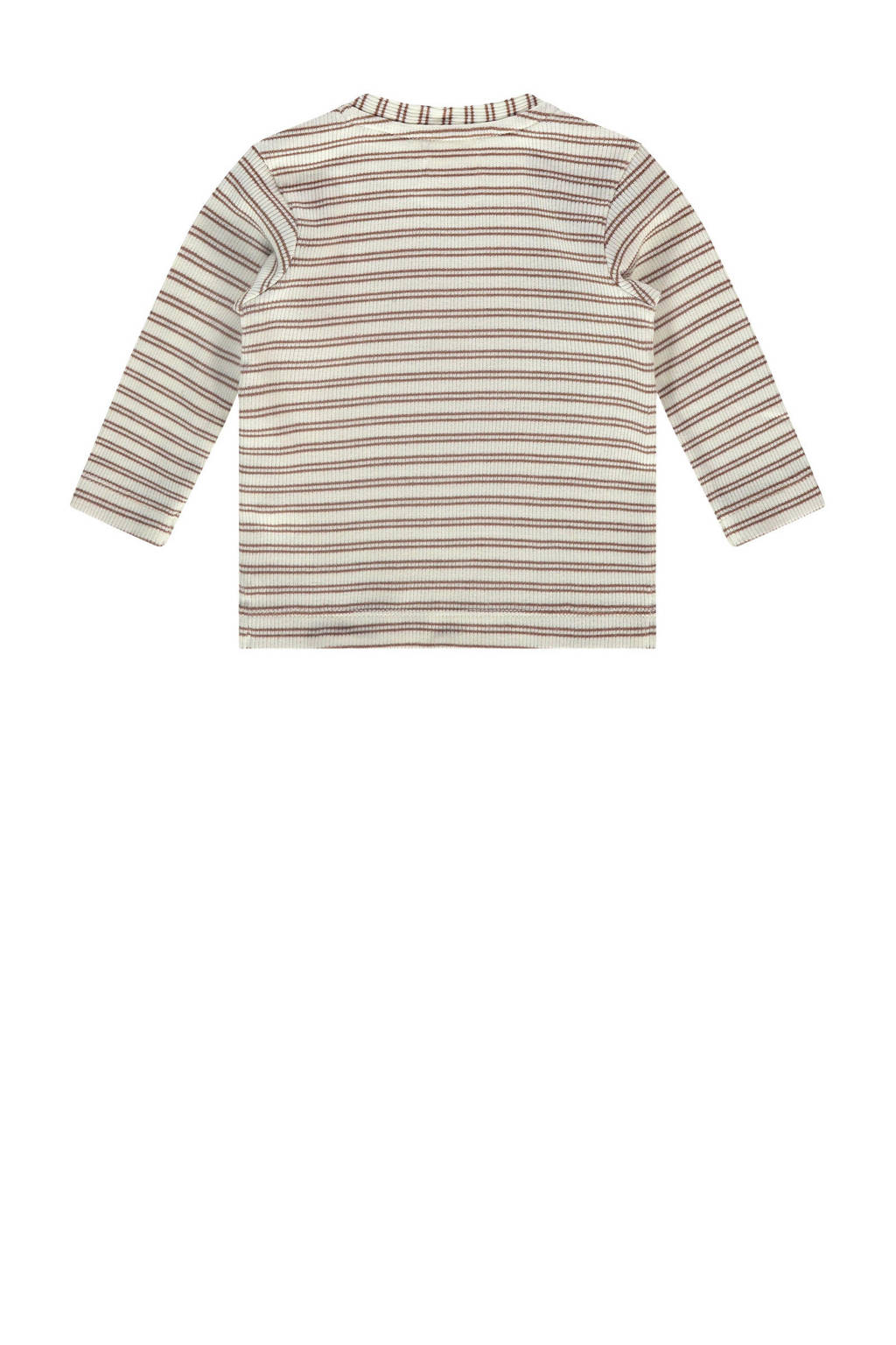 A Tiny Story baby gestreepte longsleeve bruin/ecru