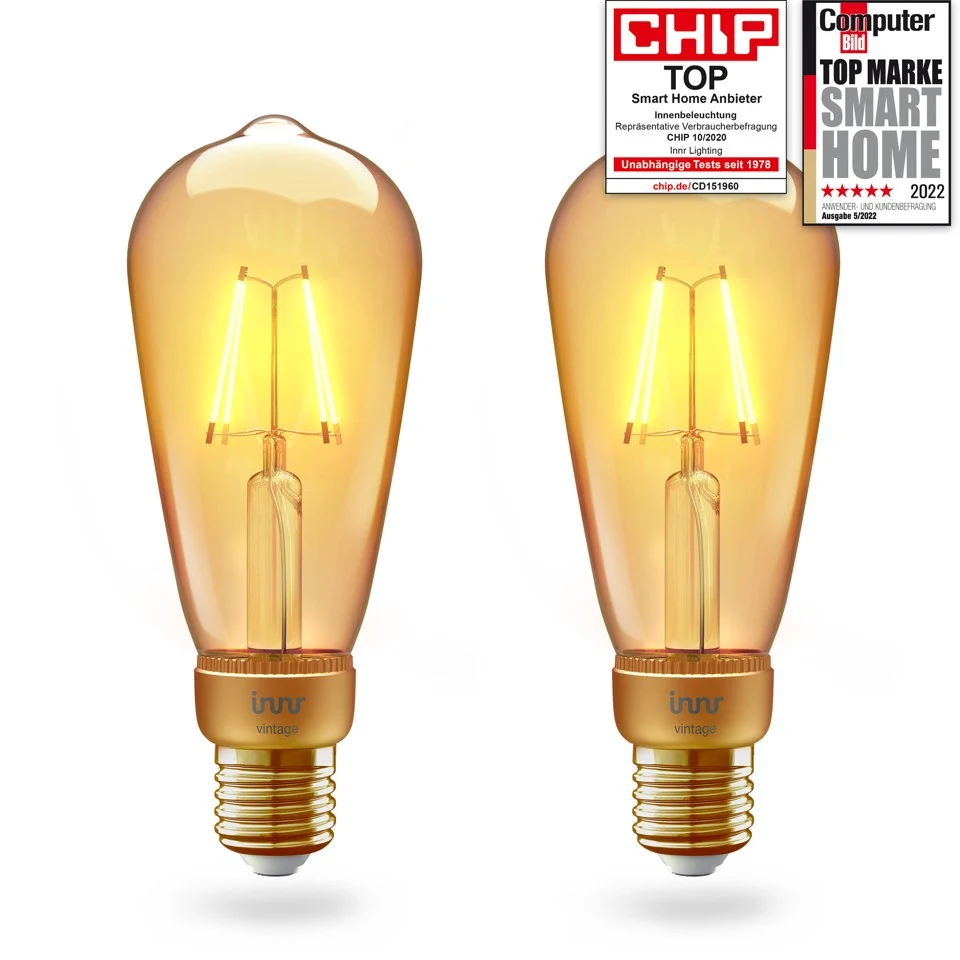 Innr - Smart Filament Edison E27 - 2 Pack RF 264-2- Zigbee