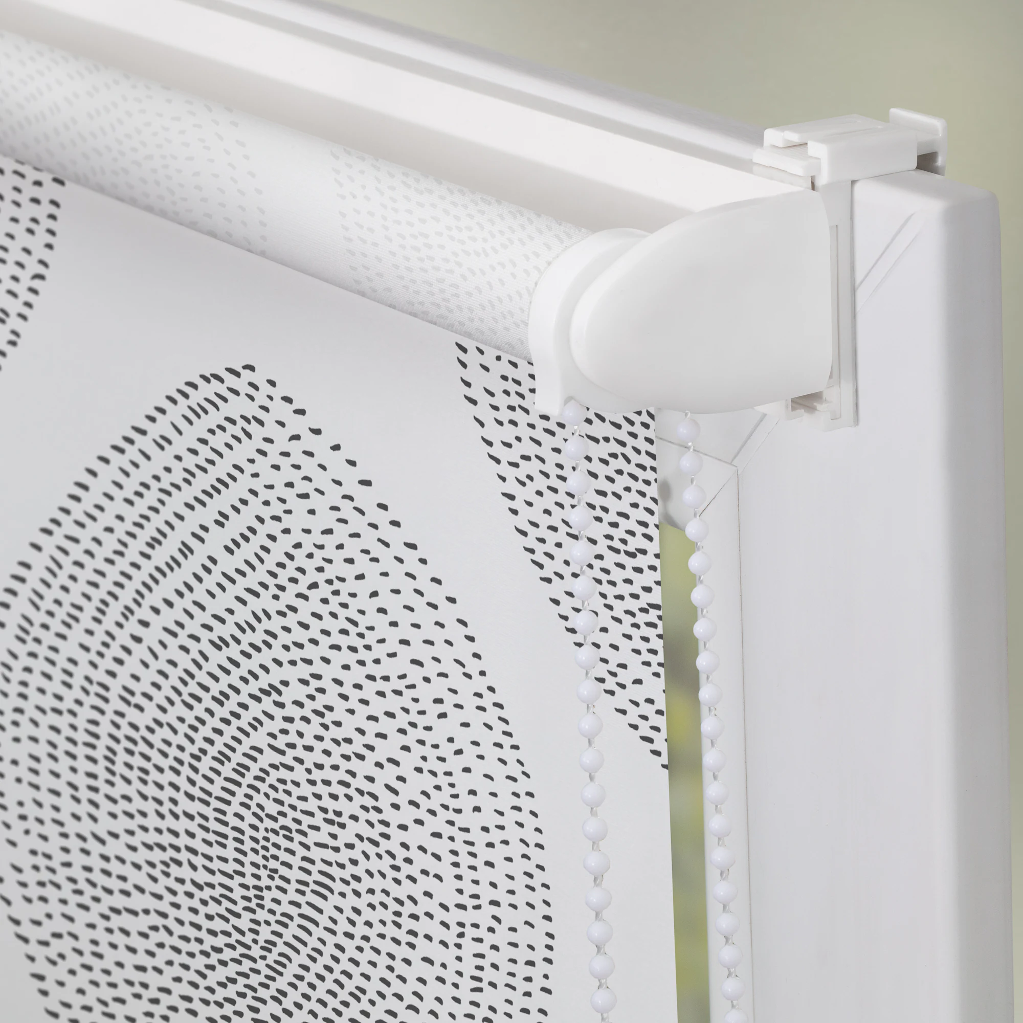 Lichtblick Rollo Klemmfix, ohne Bohren, blickdicht, Stripy Boho Drop- Weiß