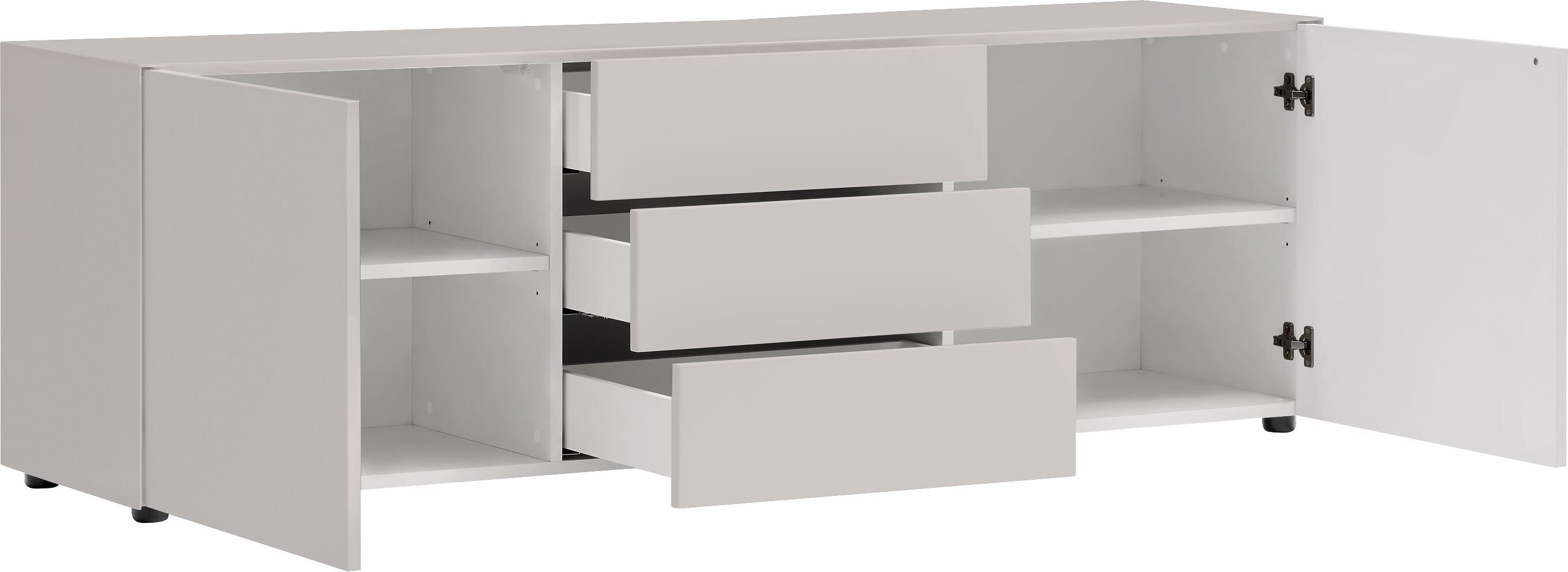 LUX Lowboard - Taupe / B: 180.0 cm x T: 46.0 cm x H: 56.0 cm
