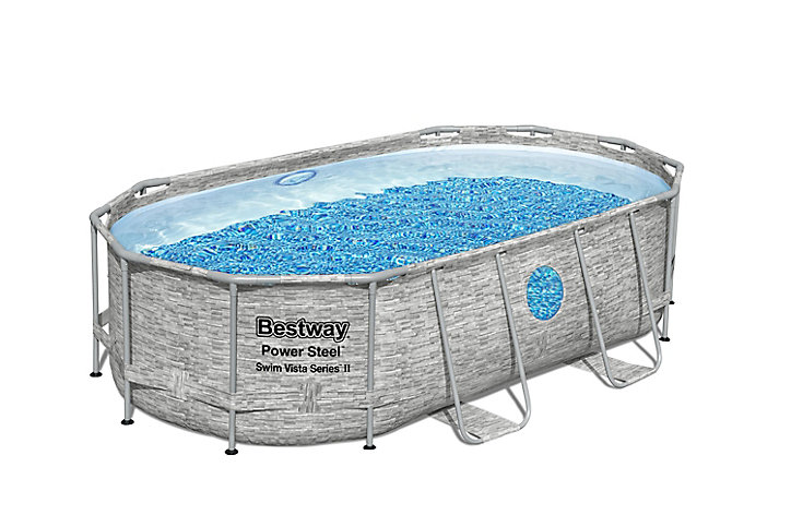 Piscine tubulaire ovale Bestway Power Steel™ SwimVista™ 4,27 x 2,50 x h.1 m