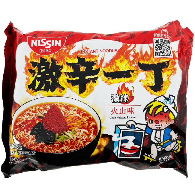 Nissin Instant Noedels Chili Pittige Smaak (Vulkaan) 100g