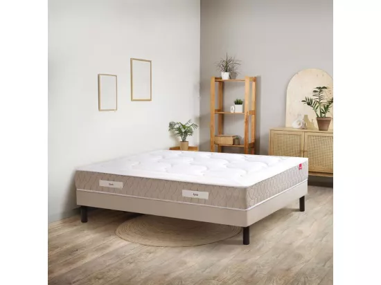 Clémaé 2 - Matelas à ressorts et latex, accueil équilibré - 140x190 cm