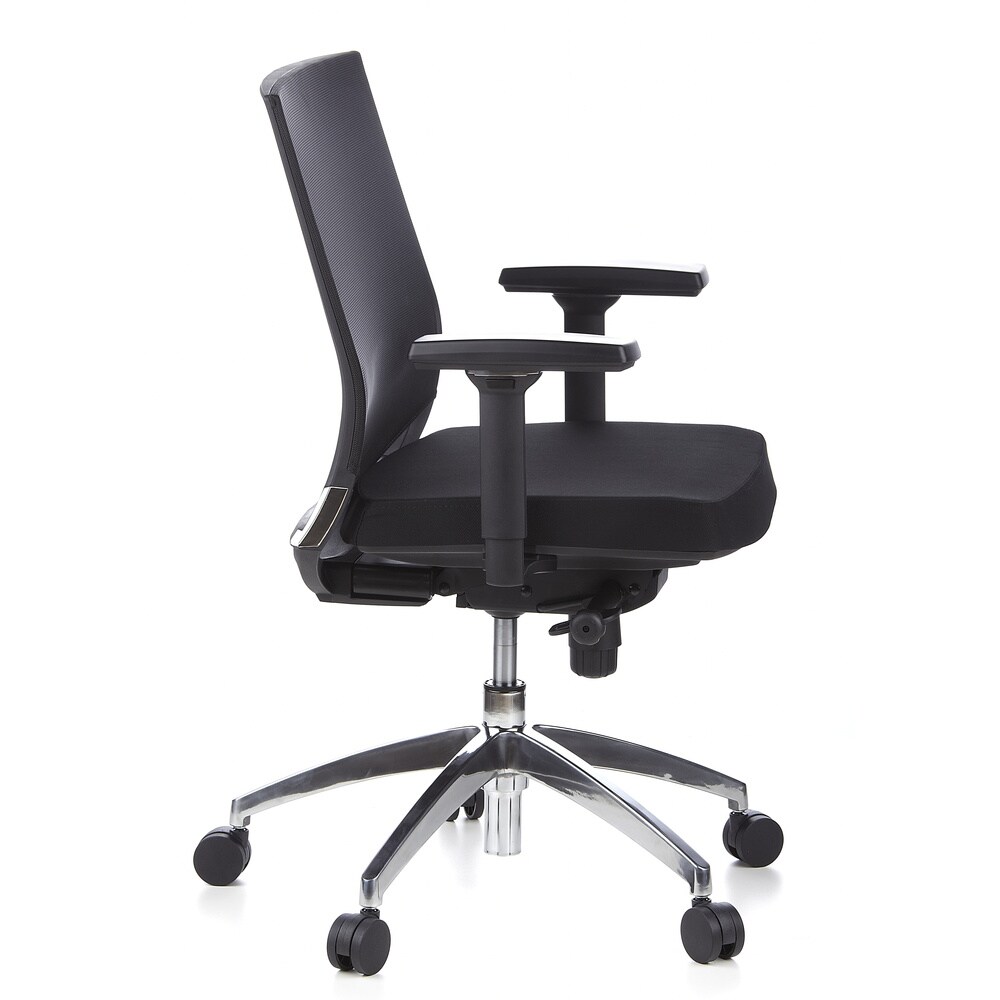 Profi Bürostuhl PORTO PRO Stoff mit Armlehnen (höhenverstellbar) hjh OFFICE