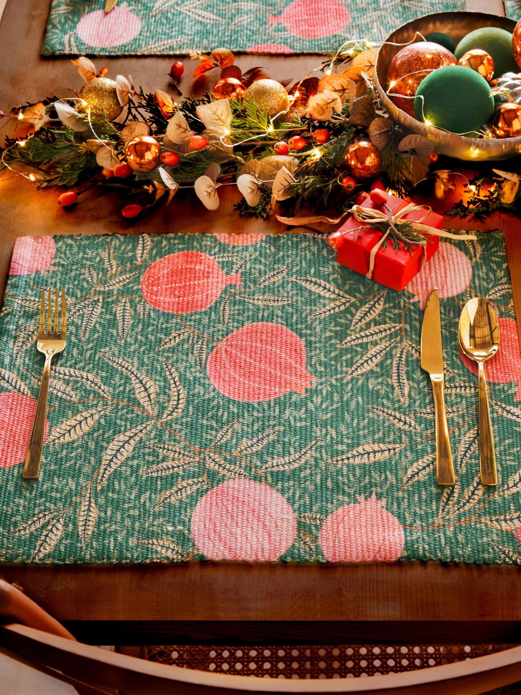 Paoletti - Set van 4 tafelplacemats in paarsrood