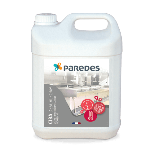 Détartrant désinfectant moussant Paredes CIBA DESCALFOAM bidon de 5L