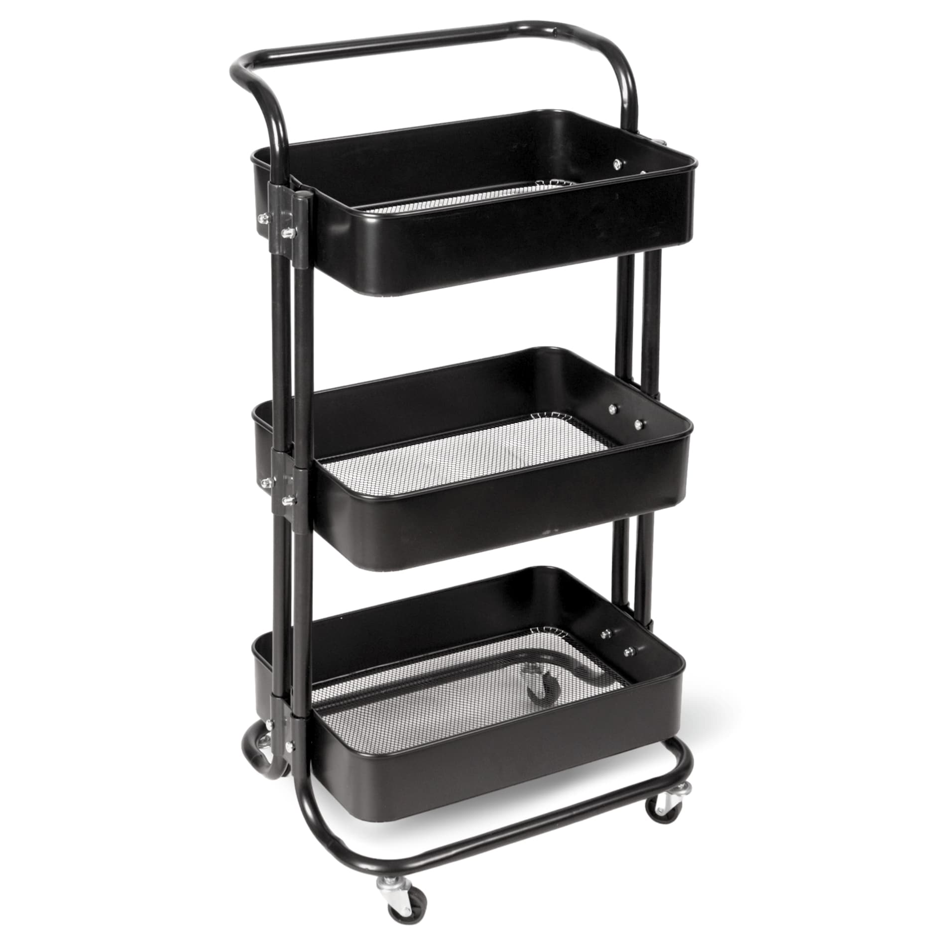deluxe4home Servierwagen 28 x 80 cm schwarz