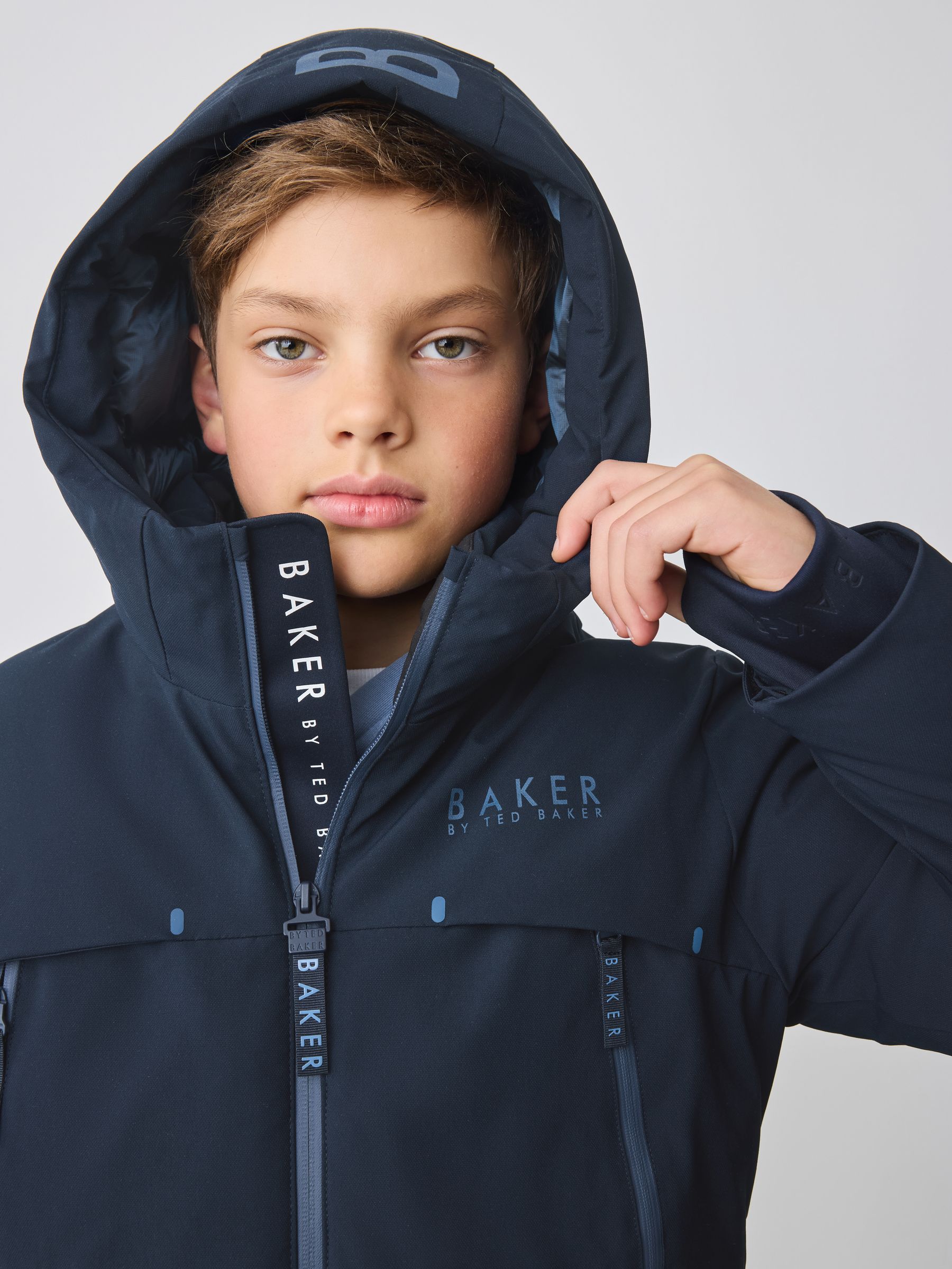 Marineblauw - Baker by Ted Baker regenbestendige parkajas