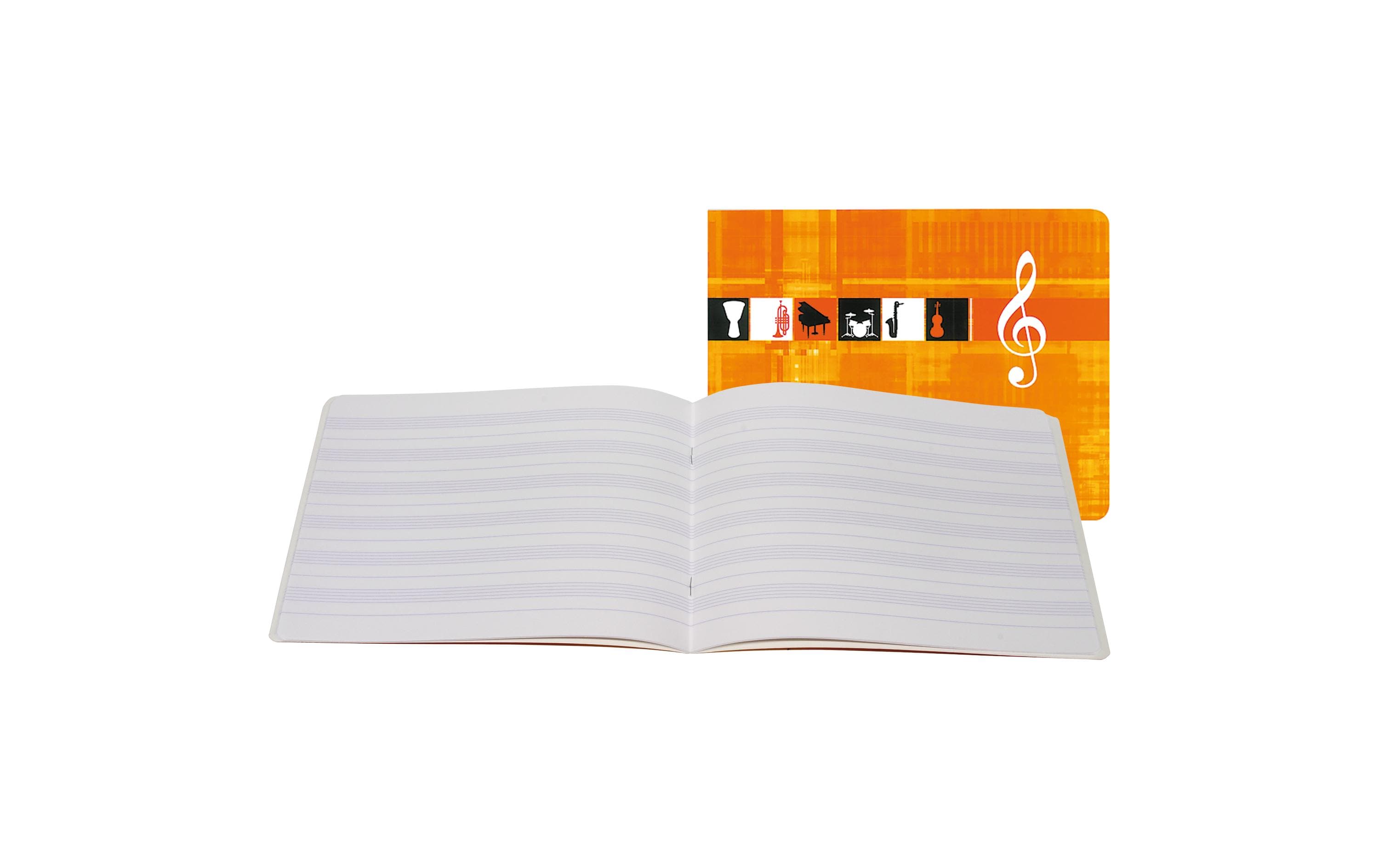 Notenheft Notenheft 28 Blatt, 17x22 cm, assortiert, 10 StückMusikheft, Querformat