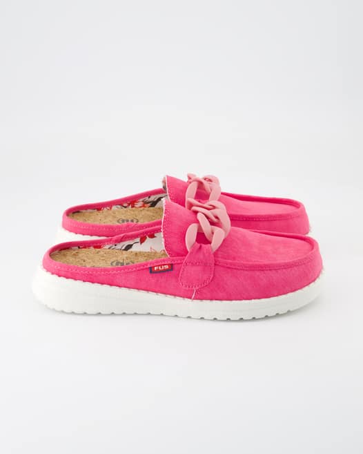 Fusion Ella washed Pantoletten in Pink