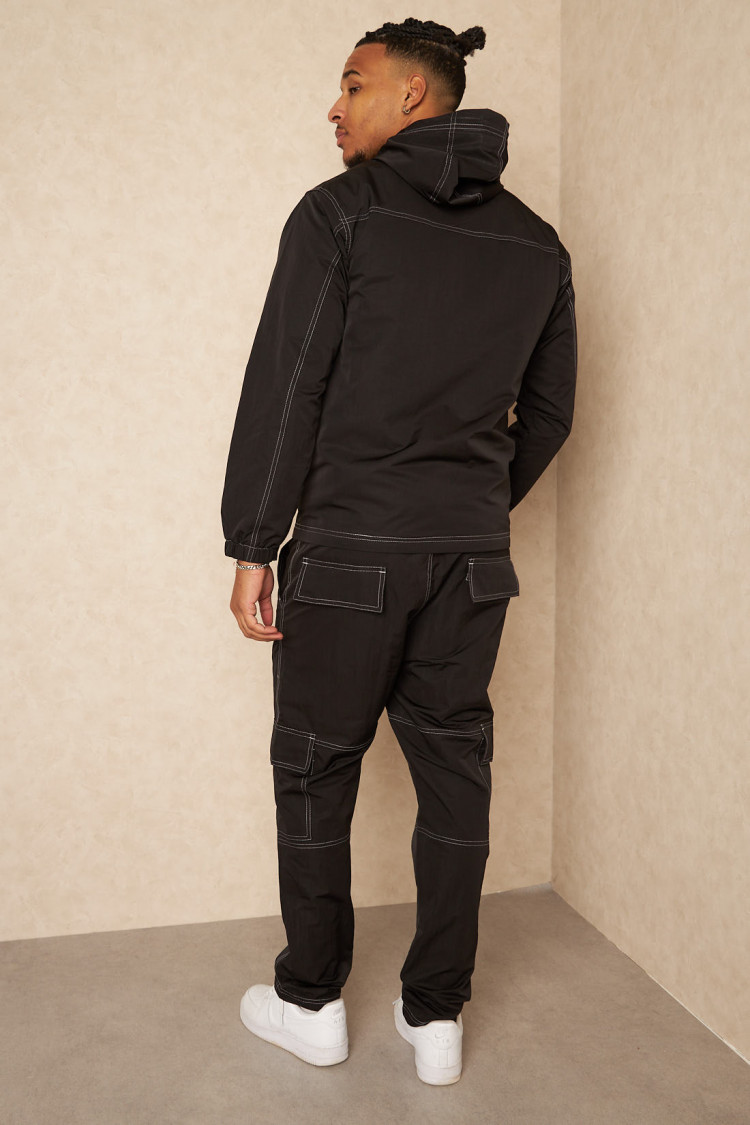 Ensemble 2 pièces veste + jogging noir et blanc