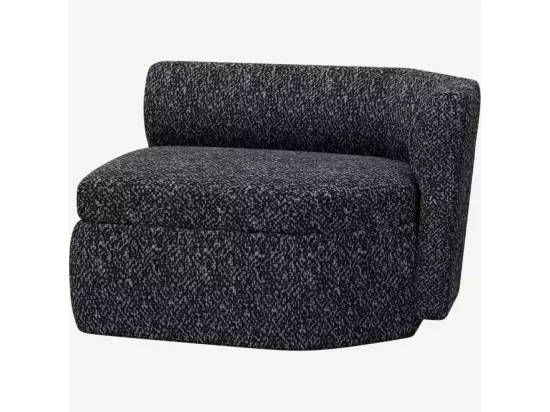 HABITAT - Méridienne droite en tissu - Noir obsidienne - Design by Anthony Guerrée - Umberto