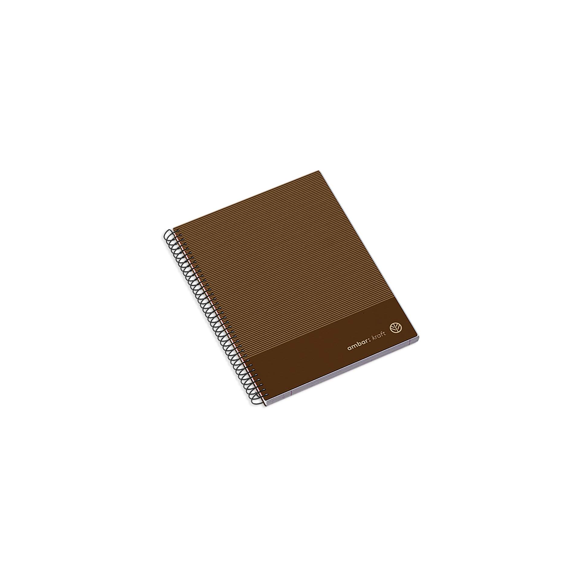 CADERNO ESPIRAL A5 AMBAR KRAFT CAPA DURA QUADRICULADO 100 FOLHAS CORES SORTIDAS