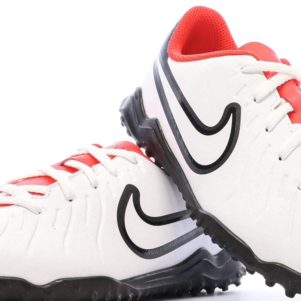 Nike Chaussures de Foot Blanc/Rouge Junior Nike Legend 10 Club TF