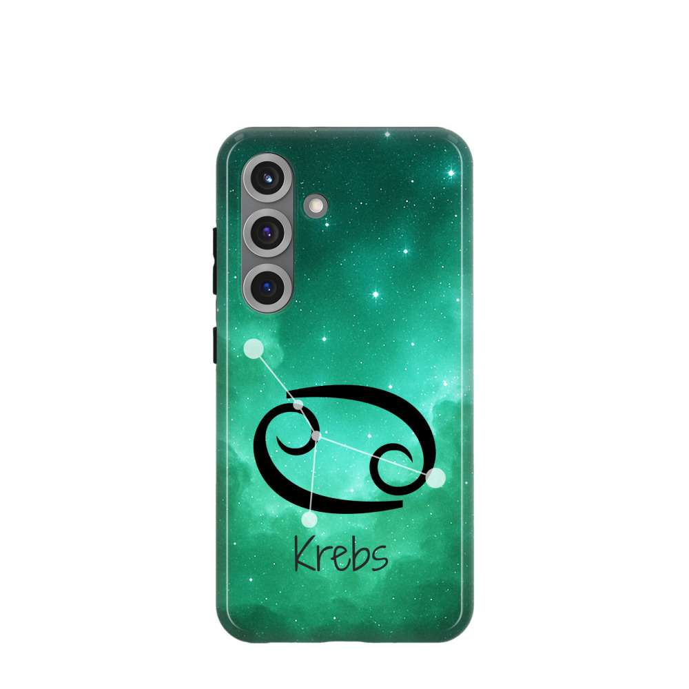 Samsung Galaxy S25 Hybrid (Kunststoff / Gummi) Hülle Krebs 2 - Grün