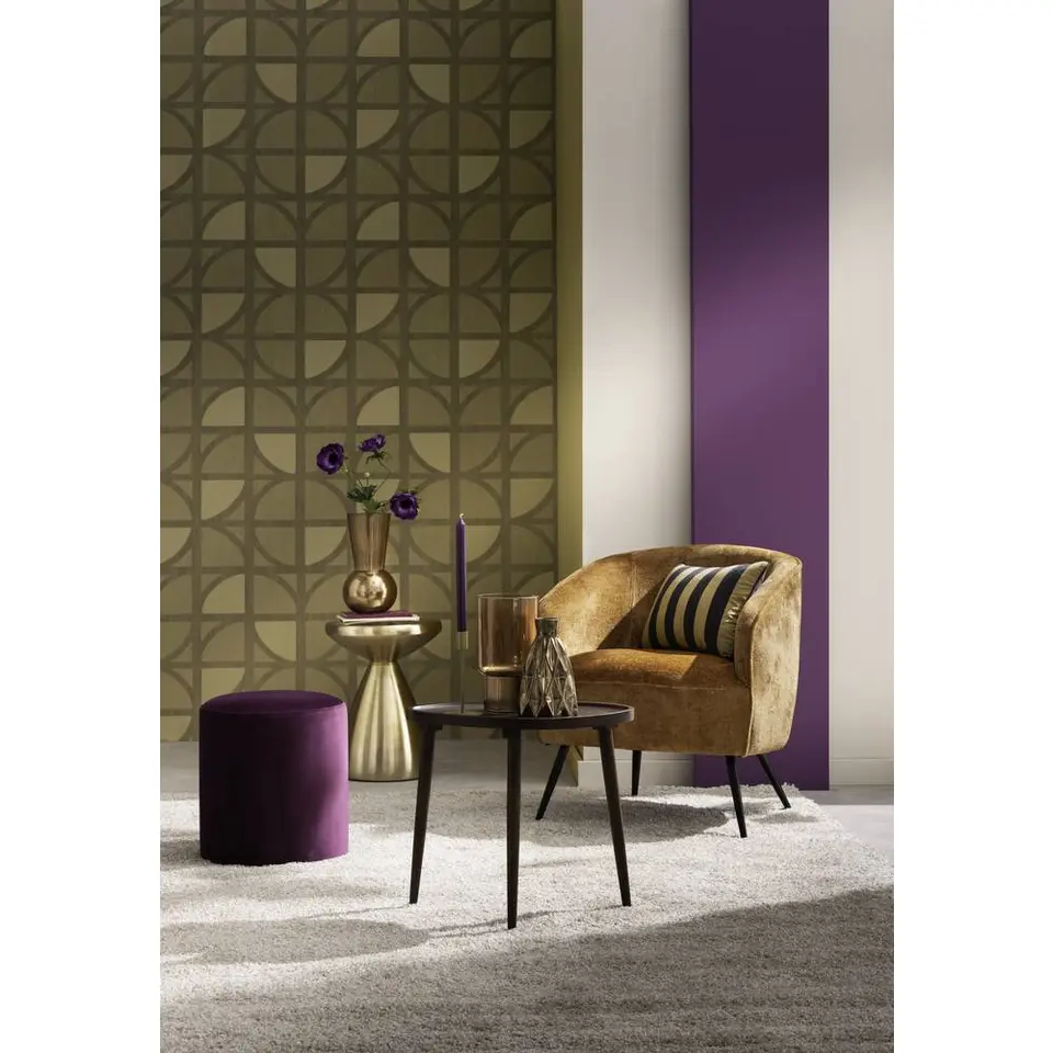 Fauteuil Carlton - stof - bruin