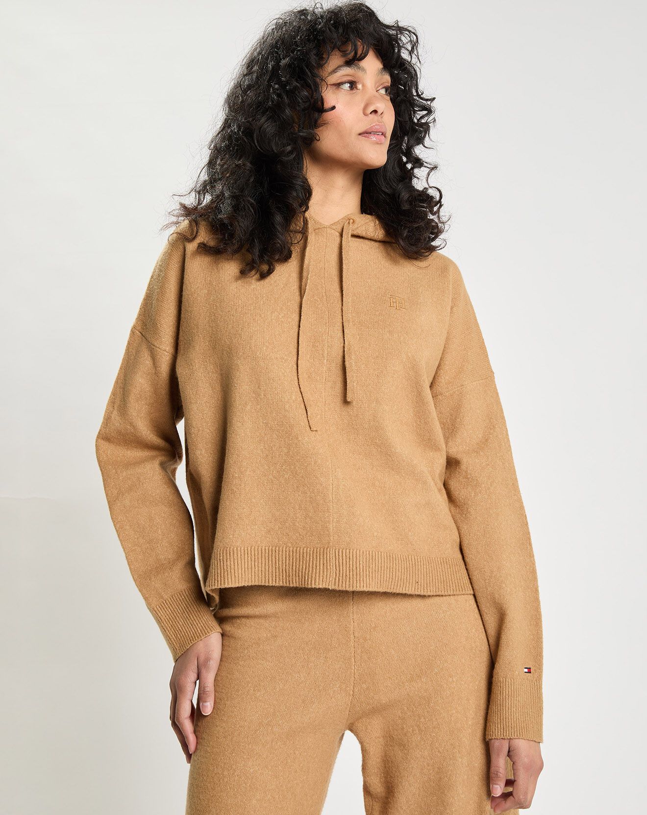 Tommy Hilfiger Pull à capuche Flex camel